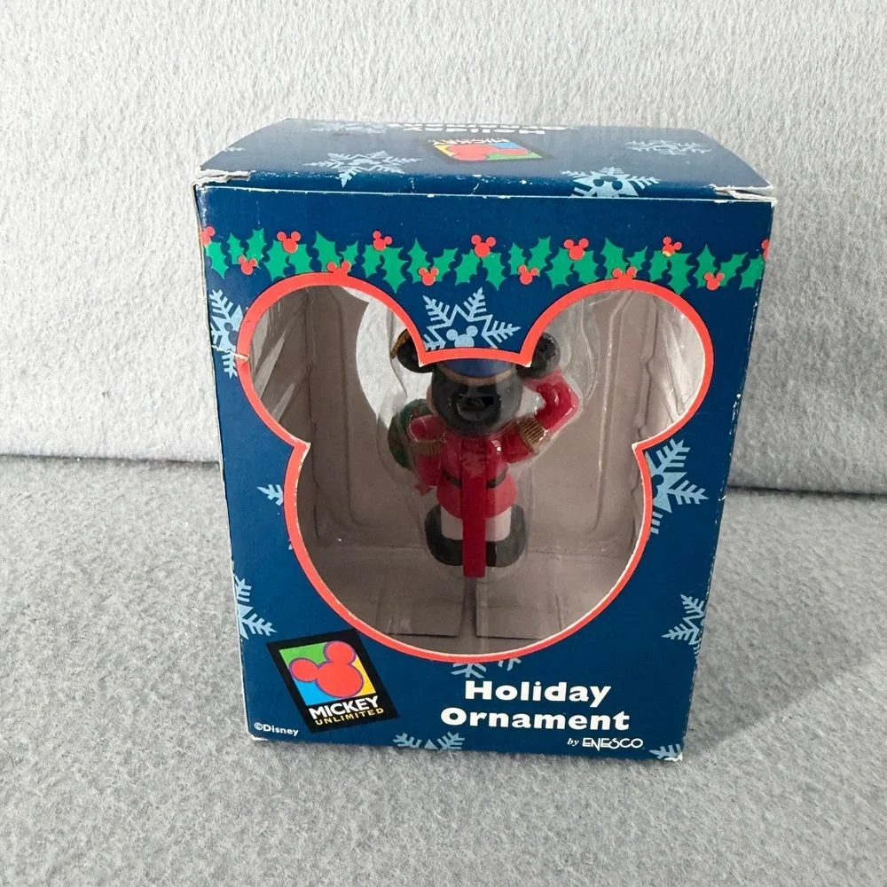 Vtg Enesco Disney‎ Tree-rific Treasures Mickey Mouse Soldier Christmas Ornament
